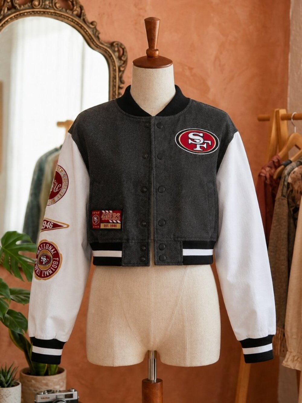 Niners Home Game Jacket - Black Wash